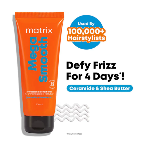 Matrix Mega Smooth Professional Conditioner 100ml 100ml – Authentic Matrix Conditioner for Frizzy Hair | Wholesale Bulk Supply India | Professional Hair Care