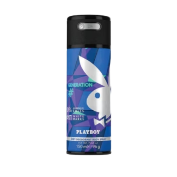 Playboy Generation M Deo 150ml 150ml – Authentic Playboy Deodorant Body Spray for Men | Wholesale Bulk Supply India | Genuine Branded Fragrance