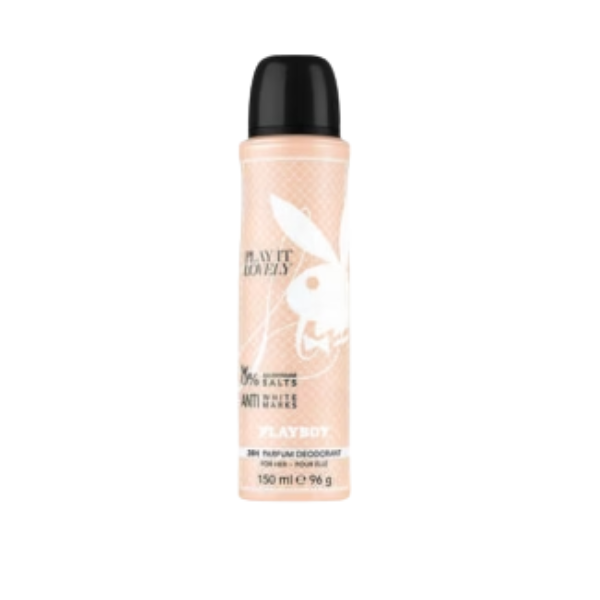 Playboy Play It Lovely W Deo 150ml 150ml – Authentic Playboy Deodorant Body Spray for Women | Wholesale Bulk Supply India | Genuine Branded Fragrance