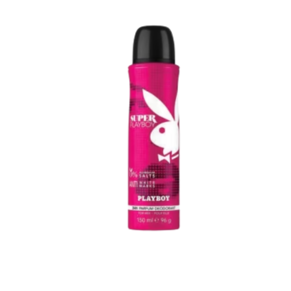 Playboy Super W Deo 150ml 150ml – Authentic Playboy Deodorant Body Spray for Women | Wholesale Bulk Supply India | Genuine Branded Fragrance