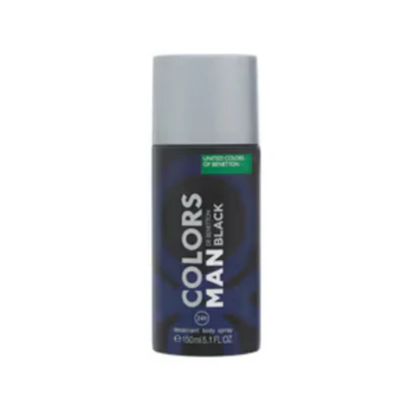 Benetton Colors Black Man Deo 150ml 150ml – Authentic Benetton Deodorant Body Spray for Men | Wholesale Bulk Supply India | Genuine Branded Deo