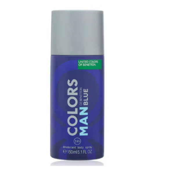 Benetton Colors Man Blue Deo 150ml 150ml – Authentic Benetton Deodorant Body Spray for Men | Wholesale Bulk Supply India | Genuine Branded Deo