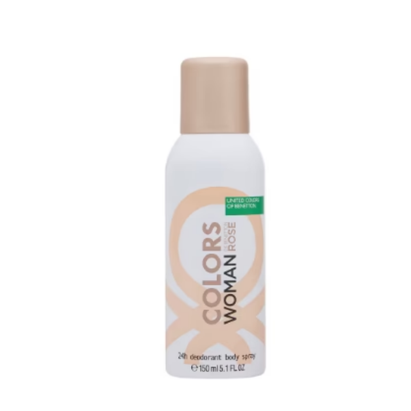 Benetton Colors Rose W Deo 150ml 150ml – Authentic Benetton Deodorant Body Spray for Women | Wholesale Bulk Supply India | Genuine Branded Deo