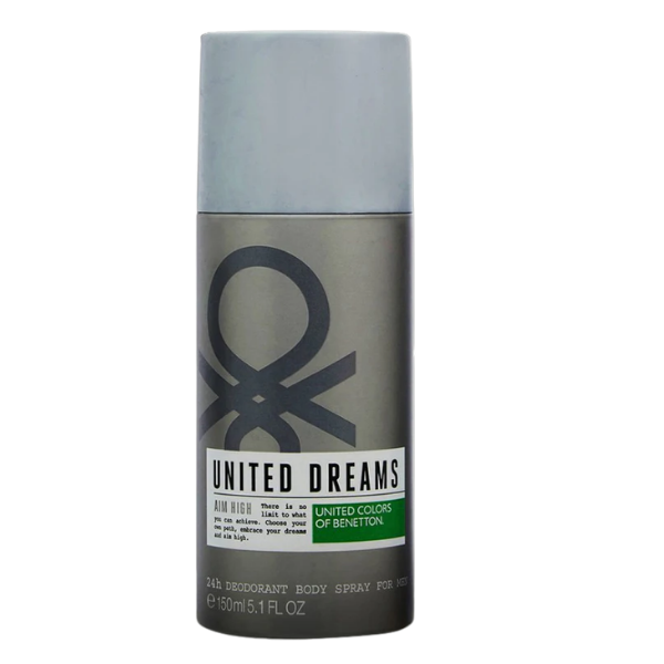 Benetton Untd Drms Aim High Deo 150ml 150ml – Authentic Benetton Deodorant Body Spray Unisex | Wholesale Bulk Supply India | Genuine Branded Deo