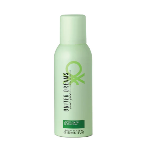 Benetton Untd Drms Live Fre DEO 150ml 150ml – Authentic Benetton Deodorant Body Spray for Women | Wholesale Bulk Supply India | Genuine Branded Deo