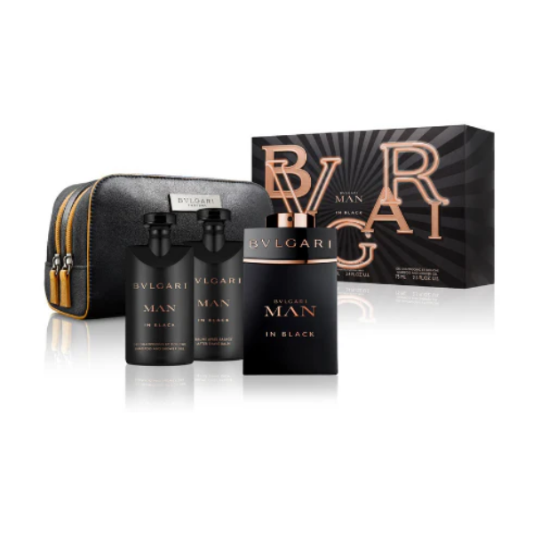 Bvlgari Man In Black(EDP100+ASB100+Pouch) – Authentic Bvlgari Eau de Parfum for Men | Wholesale Bulk Supply India | Genuine Designer Fragrance