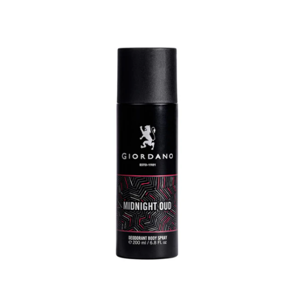 Giordano Midnight Oud Deo 200ml 200ml – Authentic Giordano Deodorant Body Spray for Men | Wholesale Bulk Supply India | Genuine Branded Deo