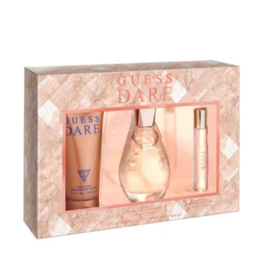 Guess Dare W Set(EDT100+TS15+BL200) – Authentic Guess Eau de Toilette for Women | Wholesale Bulk Supply India | Genuine Designer Fragrance