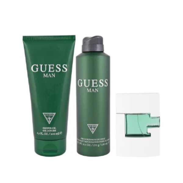 Guess Man Set(EDT75+SG200+BS170g) – Authentic Guess Eau de Toilette 170g for Men | Wholesale Bulk Supply India | Genuine Designer Fragrance
