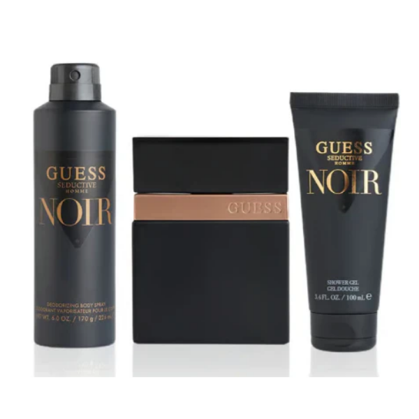 Guess Noir M Set(EDT100+SG100+BS170) – Authentic Guess Eau de Toilette for Men | Wholesale Bulk Supply India | Genuine Designer Fragrance