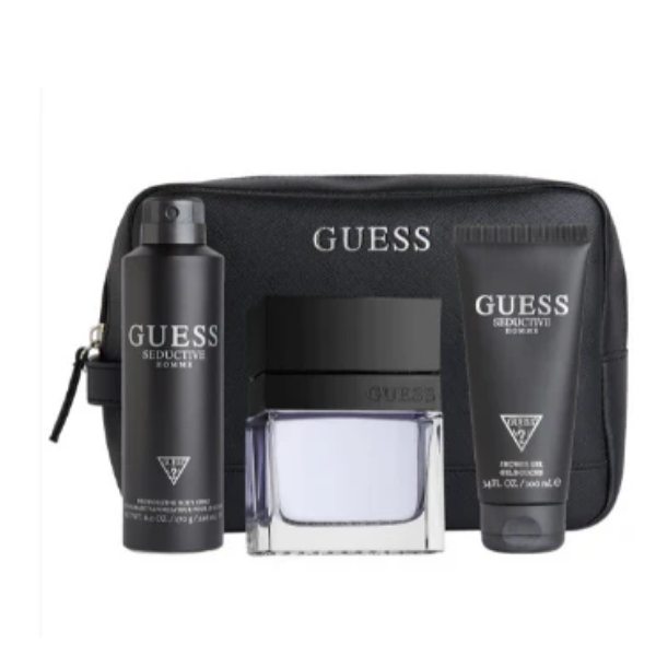 Guess Sed Red M(EDT100+SG100+BS170+P) – Authentic Guess Eau de Toilette for Men | Wholesale Bulk Supply India | Genuine Designer Fragrance