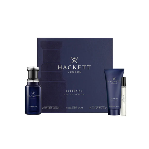 Hackett Esential Set(Edp100+10+SG100) – Authentic Hackett Eau de Parfum for Men | Wholesale Bulk Supply India | Genuine Designer Fragrance