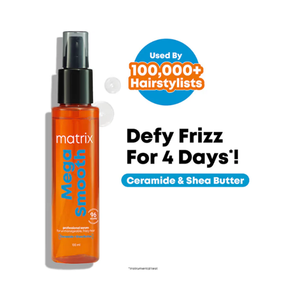 Matrix Mega Smooth Professional Serum – Authentic Matrix Hair Serum for Frizzy Hair | Wholesale Bulk Supply India | Professional Hair Care