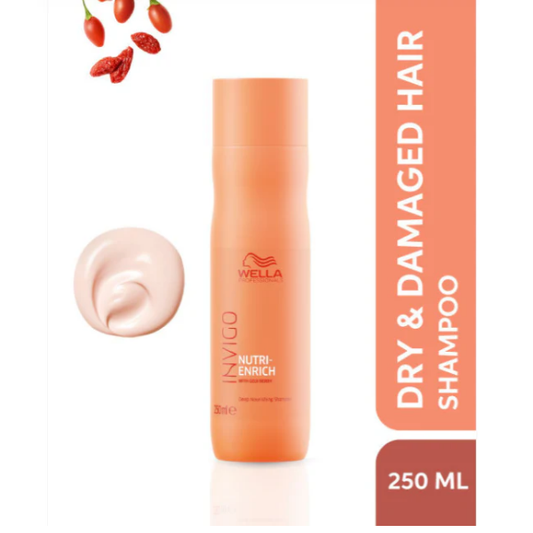 Wella Professionals Invigo Nutri-Enrich Shampoo for Dry Hair with Goji Berry - 250 ml 250ml – Authentic Wella Professionals Shampoo for Dry & Dehydrated Hair | Wholesale Bulk Supply India | Professional Hair Care